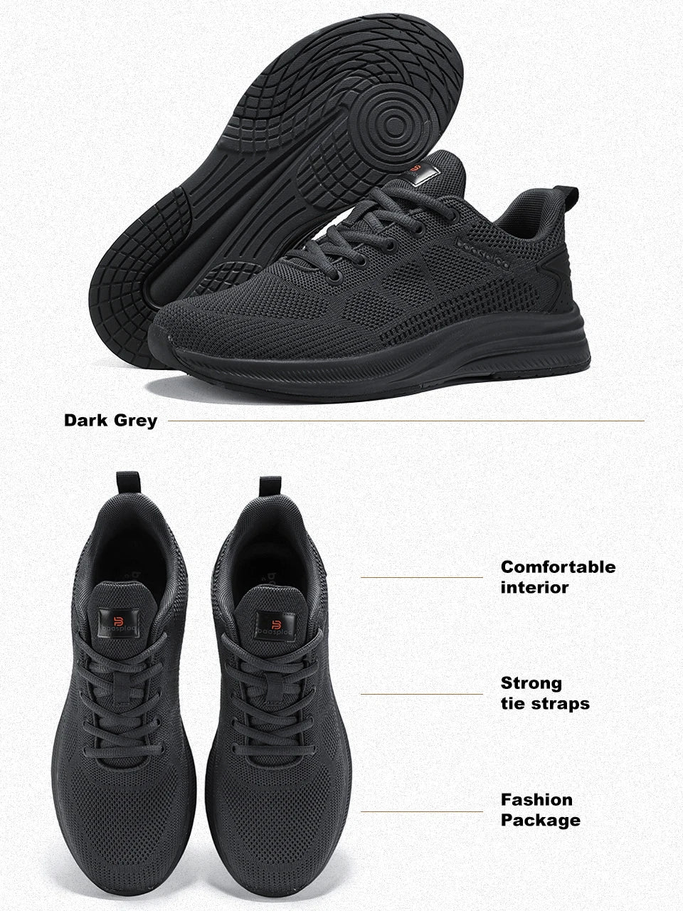 Ténis de corrida para homem da marca Baasploa: ténis casuais de malha, de designer, leves, com atacadores, novos, para desporto ao ar livre e ténis de ténis
