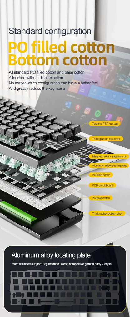 Magnetic Gaming Keyboard ATTACK SHARK X68HE X68PRO HE and FREEWOLF F68 Wired F68Pro Wireless for Pro Gaming 0.01mm Rapid Trigg