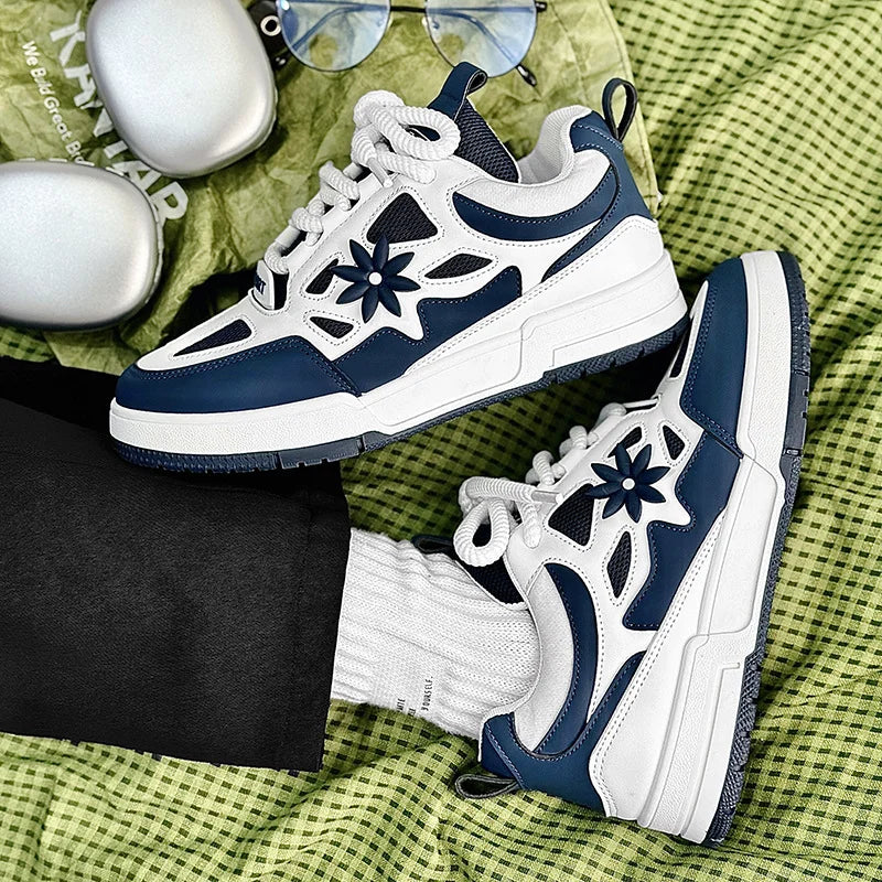 Fashion Mens Shoes Trend Street Skateboard Shoes Man Luxury Brand Training Sneakers Mesh Breathable Casual Shoes Tenis Masculino
