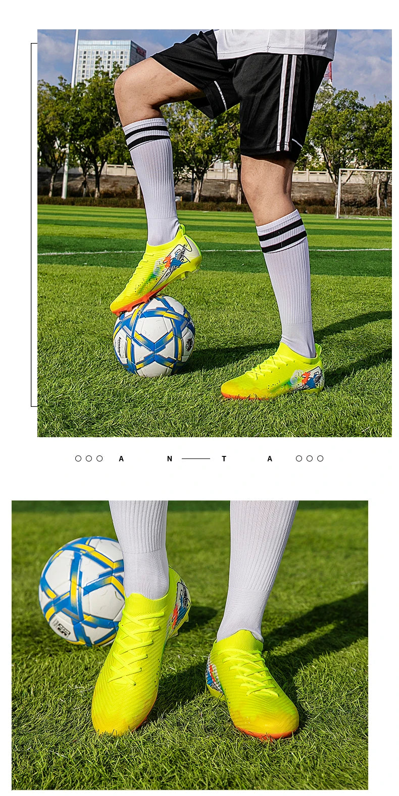 Férfi futballcipő, fűre, ultrakönnyű, sportos, kényelmes, felnőtt, csúszásmentes futballcipő, kültéri stoplis cipő, sport, futsal, edzés, mérkőzés