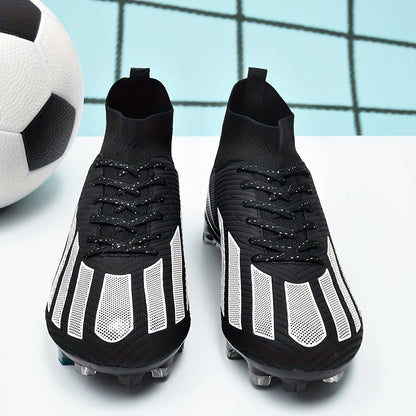 Vyriški nauji TF futbolo bateliai, sportiniai bateliai, „Society Turf Grass“, ultralengvi vyriški futbolo bateliai, patogūs futbolo bateliai su kulkšnių apsauga, futsalo bateliai, greiti