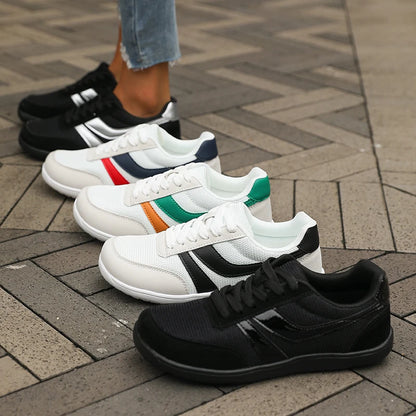 Women's Shoes Sneakers Wide Toe Barefoot Casual Wide Last Fashionable Canvas Black Flat Board Shoes Breathable Mesh Men's Shoes