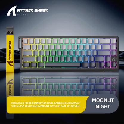 Magnetic Gaming Keyboard ATTACK SHARK X68HE X68PRO HE and FREEWOLF F68 Wired F68Pro Wireless for Pro Gaming 0.01mm Rapid Trigg