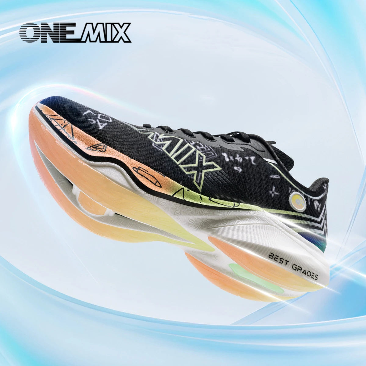 ONEMIX Neue Marathon-Laufschuhe mit Nylon-Carbonplatte, stoßdämpfende Profi-Rennschuhe mit stabiler Unterstützung, ultraleichte Rebound-Sneaker