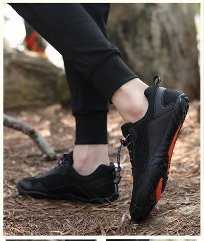 Męskie buty turystyczne typu „barefoot” – oddychające buty sportowe do aktywności na świeżym powietrzu, buty wspinaczkowe, buty trekkingowe, antypoślizgowe, wygodne, męskie buty codzienne do biegania