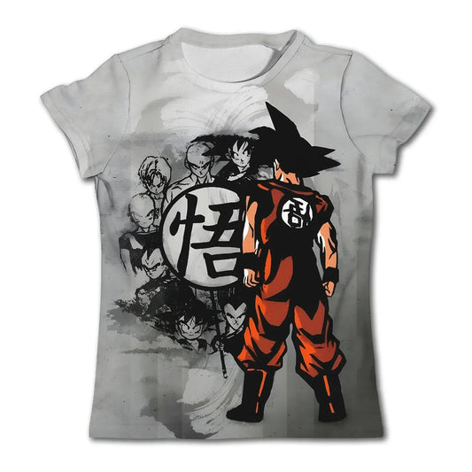 2024 New Fashion Dragon Ball 3D T-shirt Summer Short Sleeve O-Neck Goku Vegeta Men's Casual Shirt Boys'