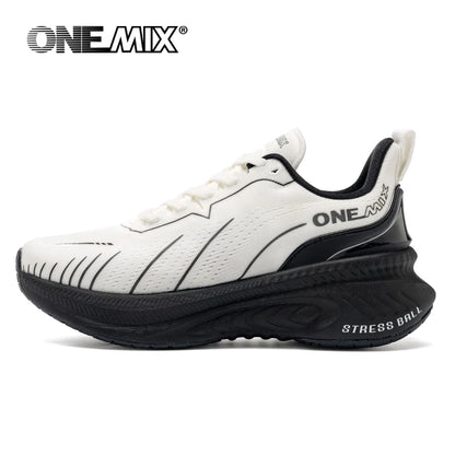 ONEMIX Νέα αθλητικά παπούτσια με αντικραδασμική προστασία για άνδρες, κατάλληλα για δρομείς βαρέων αποστάσεων, με κορδόνια, αθλητικά γυναικεία, αντιολισθητικά, για εξωτερική χρήση, ανδρικά αθλητικά παπούτσια