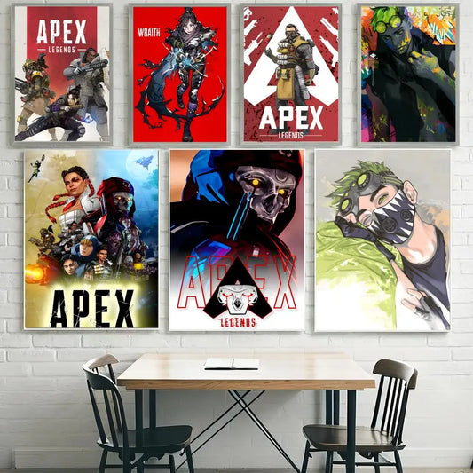 Apex Legends Poster HD Waterproof Self-Adhesive Wall Art with Multi-Scene Compatibility