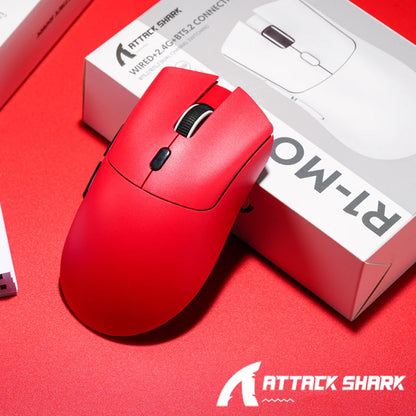 Attack Shark R1 Wireless Mouse for Gaming 1000 Hz PAW3311 Sensor,Rechargeable,Bluetooth Tri-mode,Ergonomic
