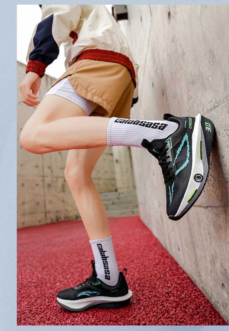 Buty do biegania z karbonową płytką do maratonu, męskie, sportowe, specjalistyczne, oddychające, lekkie, damskie, wygodne sneakersy sportowe outdoorowe