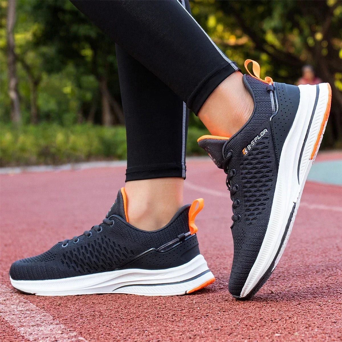 Baasploa – baskets de course pour hommes, grande taille 41-48, nouvelles chaussures de sport en maille respirante, chaussures classiques décontractées, antidérapantes, confortables pour l'extérieur