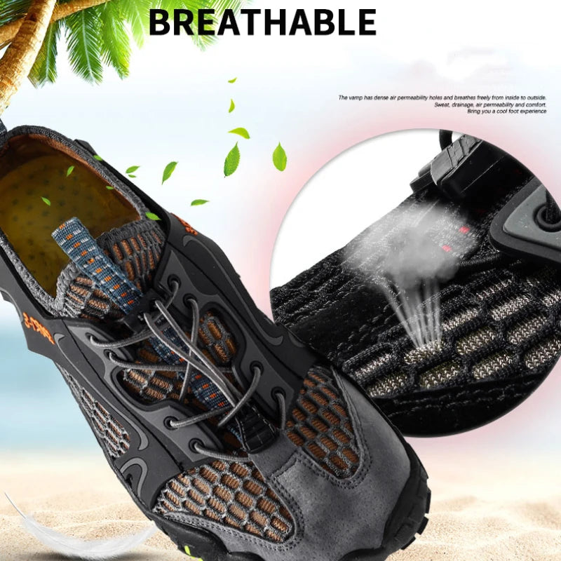 Water Shoes For Men Trekking Hiking Shoes Drainage Beach Aqua Shoe Quick Dry Swim Barefoot Sandal Diving Fishing Surfing Sneaker