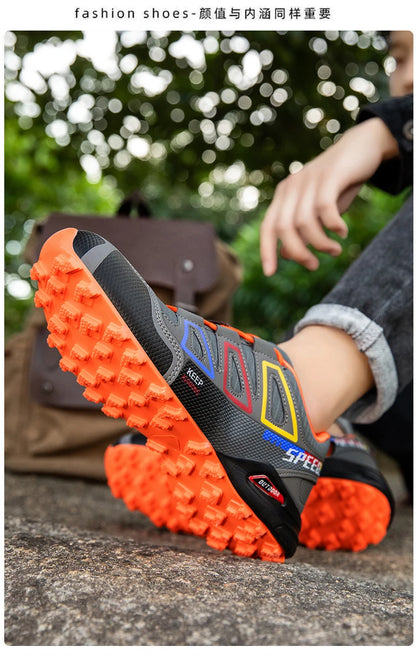 Men's Hiking Shoes Outdoor Sports Lace-Up Hiking Shoes Women's Hiking Sports Non-slip Hunting Tactical Sports Shoes