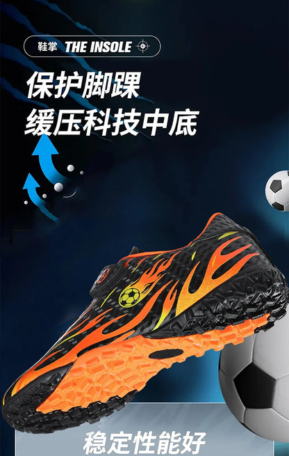 Children's Soccer Shoes Lightweight Football Sneakers Kids Sports Shoes Outdoor Non-Slip Futsal Shoes Boys Girls Training Shoes