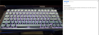 Teclado Mecânico Sem Fios MCHOSE G75 Pro 75% Layout, Montagem Gasket, 5 Camadas de Amortecimento, Retroiluminação RGB, Tri-Mode, Hot Swappable
