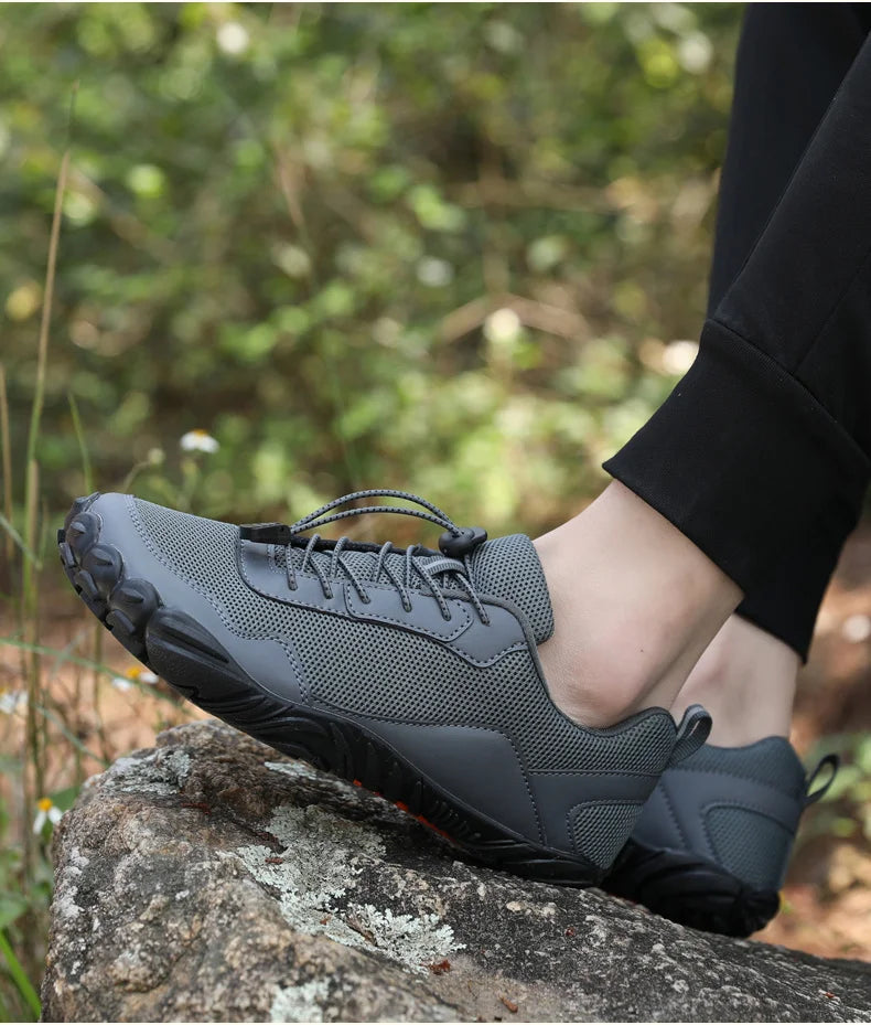 Męskie buty turystyczne typu „barefoot” – oddychające buty sportowe do aktywności na świeżym powietrzu, buty wspinaczkowe, buty trekkingowe, antypoślizgowe, wygodne, męskie buty codzienne do biegania