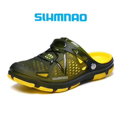 Men's Summer Outdoor Fishing Shoes, Anti Slip Lightweight Casual Beach Sandals, Durable Thick Soled Shoes for Home Use