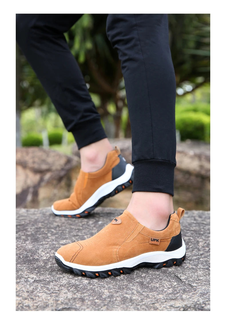 Sapatos desportivos casuais para homem, para caminhadas ao ar livre, acampamento, corrida leve e jogging, mocassins antiderrapantes, sapatos de caminhada, tamanhos grandes 38-50