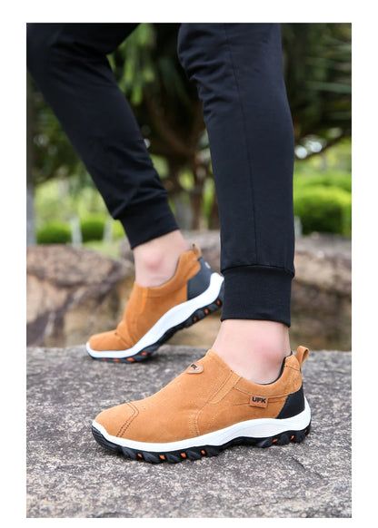Sapatos desportivos casuais para homem, para caminhadas ao ar livre, acampamento, corrida leve e jogging, mocassins antiderrapantes, sapatos de caminhada, tamanhos grandes 38-50