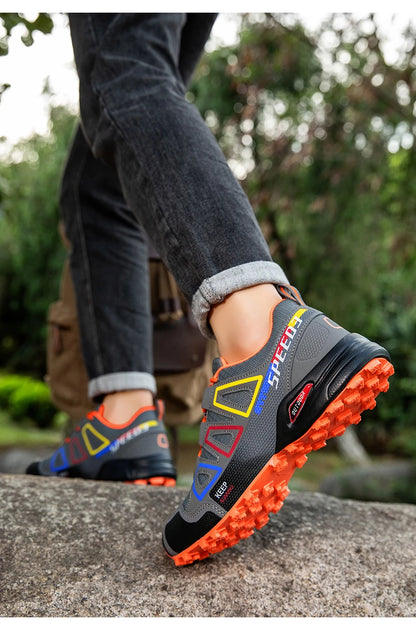 Men's Hiking Shoes Outdoor Sports Lace-Up Hiking Shoes Women's Hiking Sports Non-slip Hunting Tactical Sports Shoes