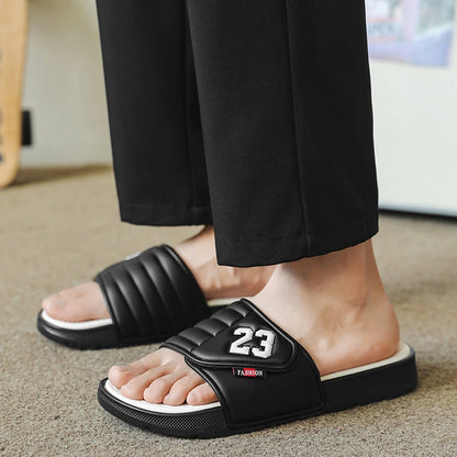 Sandales d'été pour hommes, chaussures décontractées, respirantes, légères, tongs, sandales de plage, confortables, plates