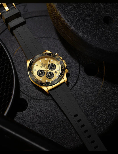 Montre-bracelet pour homme NAVIFORCE 2026 – Style luxe, tendance, décontracté et professionnel – Chronographe étanche avec bracelet en silicone – Idée cadeau