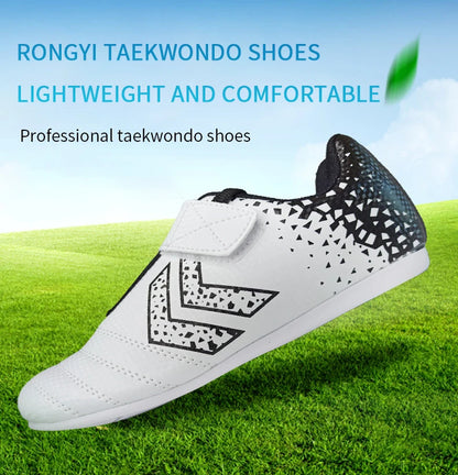 Zapatillas de taekwondo transpirables y resistentes al desgaste, para kickboxing y kung fu. Zapatillas profesionales de taekwondo y artes marciales, para niños y adultos.