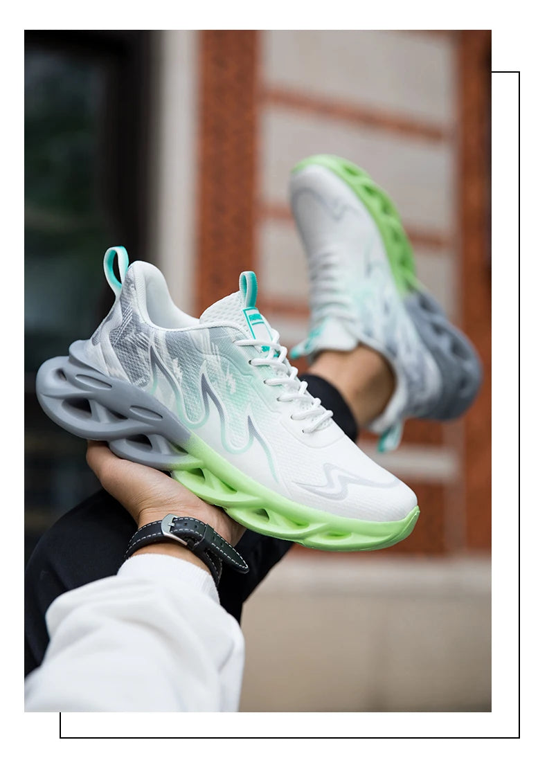 Men Running Shoes Breathable Mesh Sports Shoes Cushion Casual Sneakers Lightweight Comfortable Tennis Shoes Athletic Footwear