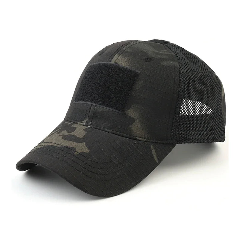Podesiva kapa Outdoor Multicam kamuflažnog uzorka s mrežicom, taktička snapback kapa za airsoft, ribolov, lov, planinarenje i košarku
