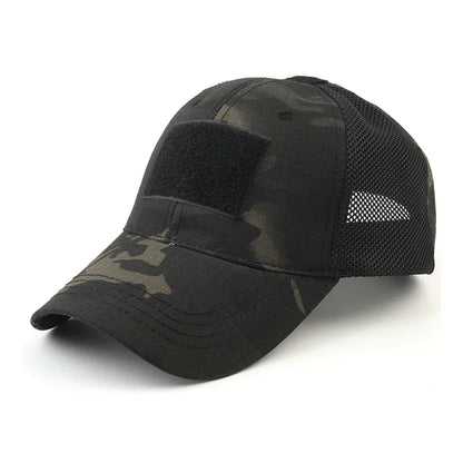 Podesiva kapa Outdoor Multicam kamuflažnog uzorka s mrežicom, taktička snapback kapa za airsoft, ribolov, lov, planinarenje i košarku