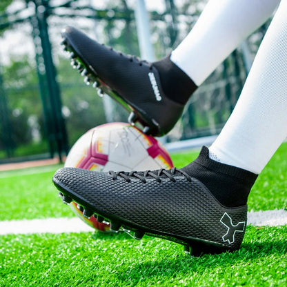 New Unisex Long Spike Football Boots Men Broken Nail Soccer Shoes AG/TF Training Soccer Cleats Sneakers Non-Slip Ankle Shoes