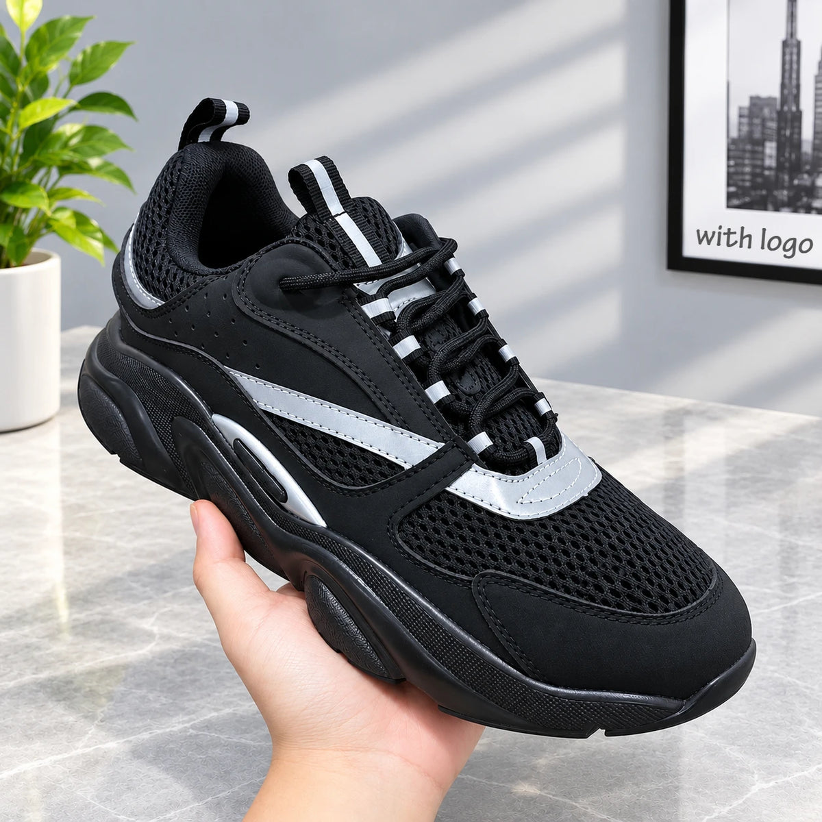 Chaussures décontractées pour hommes B22, chaussures de couple, chaussures en maille pour femmes, baskets basses de créateur, chaussures classiques tendance, chaussures de sport pour l'entraînement