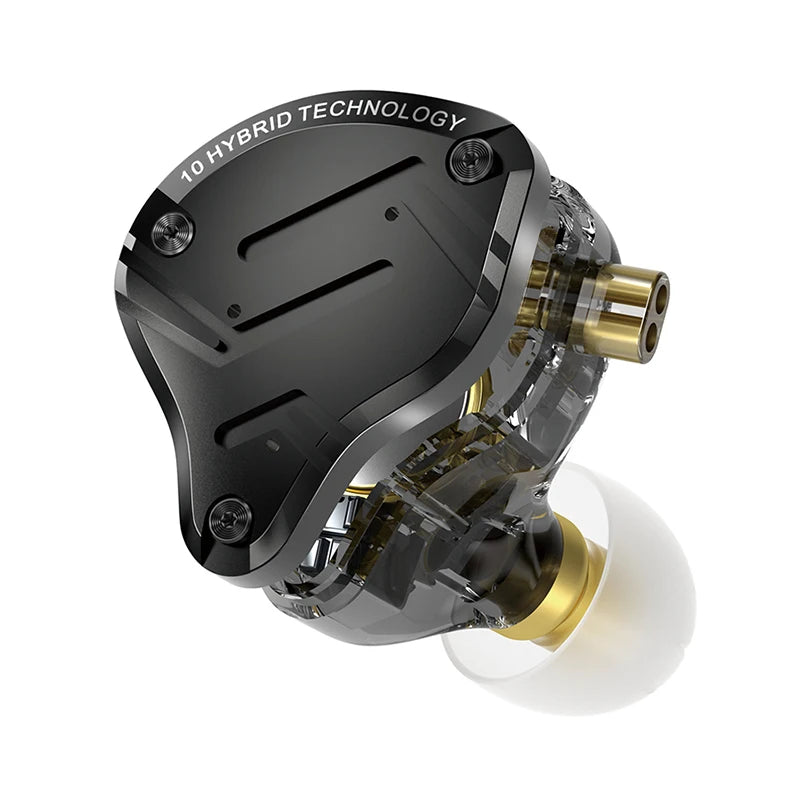 KZ ZS10 PRO X HiFi Hybrid Driver Earphones Metal In-Ear Monitor Headphones with Bass, Detachable Cable, Noise Isolation, and Microphone