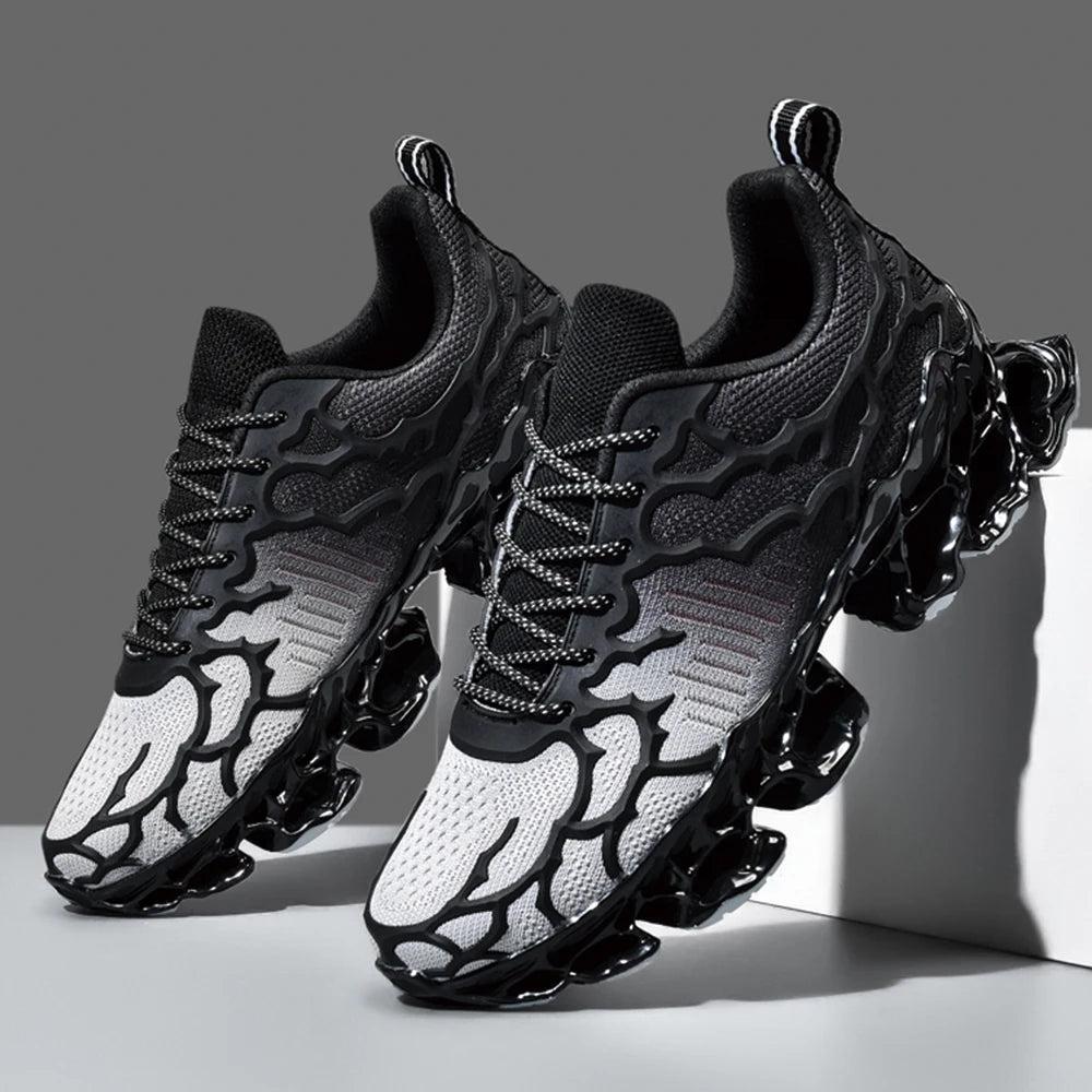 chaussure homme Baskets blanches de luxe pour hommes, chaussures de course décontractées, mocassins à la mode