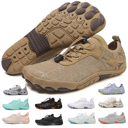 Sapatos para caminhar na água sem sapatos - Homem e Mulher - Sapatos de praia em malha de secagem rápida - Sapatos antiderrapantes para atividades ao ar livre - Sapatos unissexo para desportos aquáticos