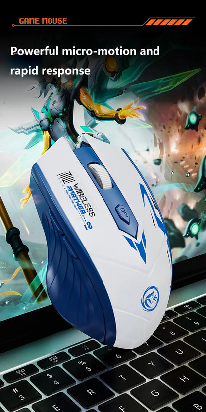 Wireless Gaming Mouse Dual Mode Bluetooth 2.4G DPI Adjustable Type-C Rechargeable Silent Ergonomic Mouse Durable Battery