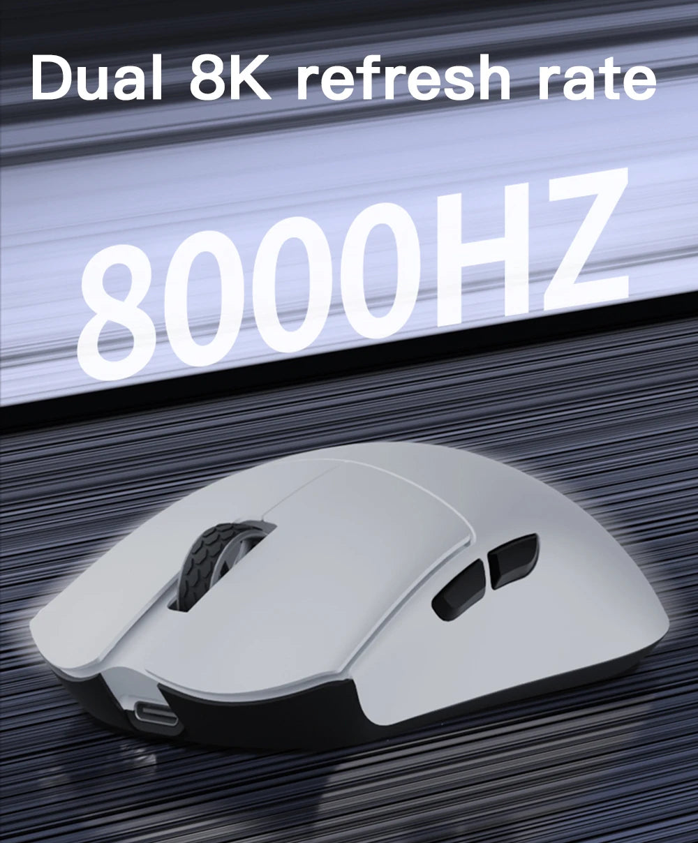 Motospeed Darmoshark M3 V2 Double 8K Gaming Mouse Bluetooth Wireless 26K DPI PAW3395 Sensor Macro Game Mouse For Laptop PC