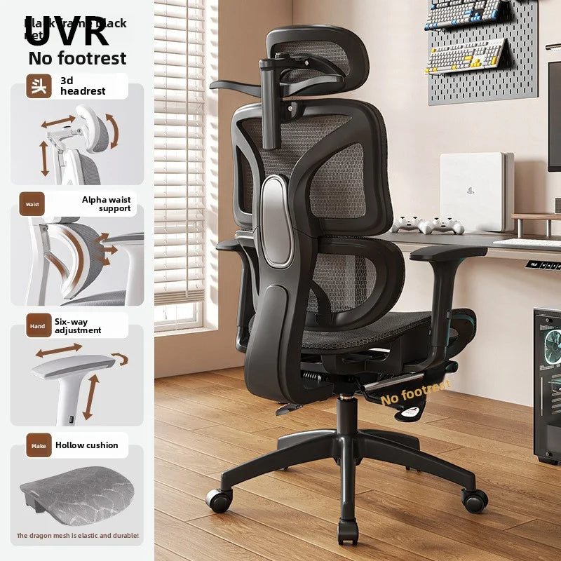 UVR Ergonomic Chair Home Computer Chair Comfortable To Lie Down Gaming Chair Long Periods Office Chair Reclining Chair