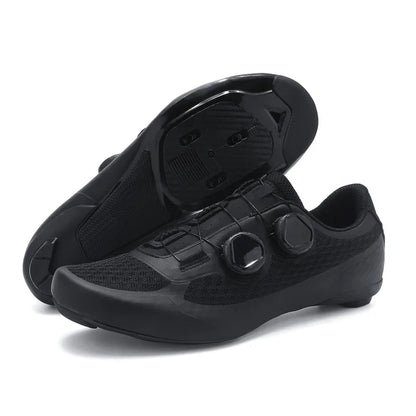 Speed Cycling Sneaker Herre-cykelsko til landevejscykling med klamper SPD-sko Cykelsko til flade pedaler Herre-cykelsko til udendørs brug Hvid