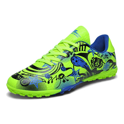 Chaussures de football pour étudiants, chaussures de sport, terrain de société, chaussures de football pour garçons, futsal, baskets rapides d'intérieur, crampons originaux pour la cheville, chaussures de football