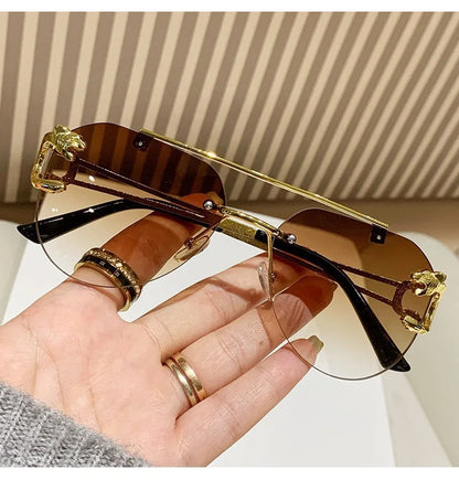 Keret nélküli női napszemüveg, luxus, designer, vintage, UV400, férfi napszemüveg, Lunette, Shades De Soleil, Femme, Gafas De Sol, Mujer, Lentes