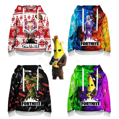 Fortnite Herren-Hoodie, modisches Sweatshirt mit 3D-Print, Battle-Game-Hoodies für Jungen und Mädchen, Hip-Hop, Herren, Freizeit-Oberbekleidung
