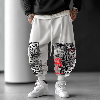 2026 Pantaloni sportivi estivi da uomo alla moda con stampa grafica ispirata all’anime giapponese Dragon Ball Z - Majin Buu, stile Harajuku Y2K, abbigliamento streetwear, leggings da esterno
