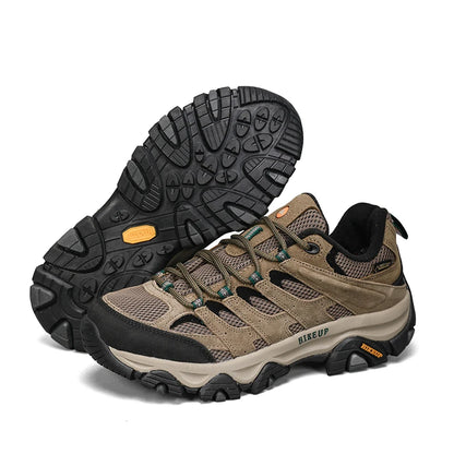 HIKEUP: Zapatillas de senderismo para hombre, de diseño, para escalada y trekking, de cuero, para deportes al aire libre, trabajo y carrera.