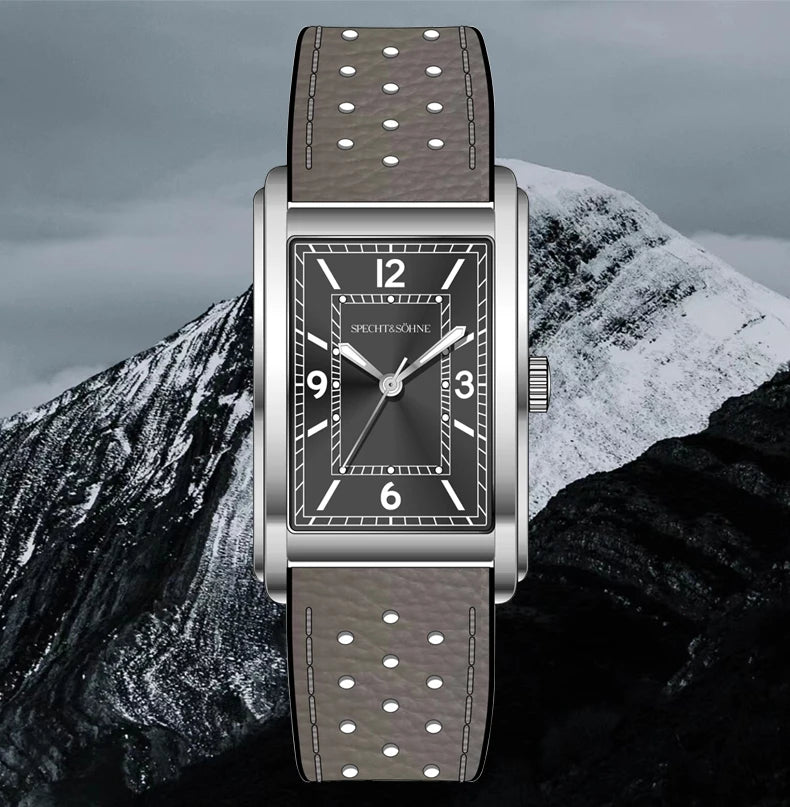 New Specht & Söhne Fashion Couple Watches VH31 Quartz Watches Casual Retro Clocks Sapphire Crystal Leather Strap Wristwatch