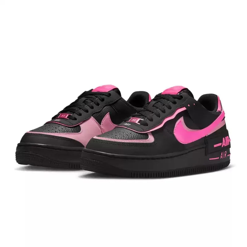 Nike AF1 Shadow Low Women's Casual Versatile Street Fashion Comfortable Sneakers Black Pink CI0919-006