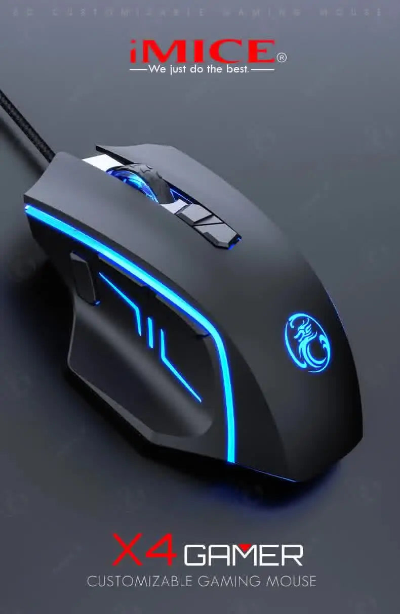 USB Wired Optical Gaming Mouse Ergonomic Mice 7200 DPI Gamer Mice 6 Buttons Gaming Mice for PC Gamer Computer Desktop