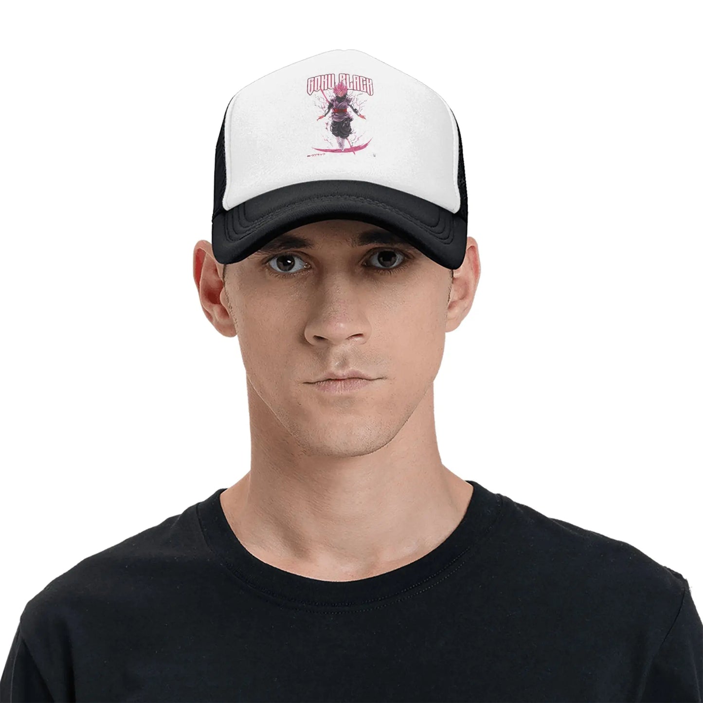 Dragon Ball Black Goku Trucker Cap Men Women  Hat Sun Hat Sports Cap Adjustable Polyester Mesh Baseball Cap Summer