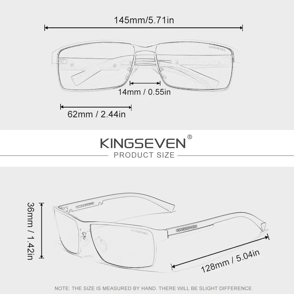 KINGSEVEN Luxury Classical Vintage Unisex Polarized Sunglasses Outdoor Sports Protective Anti-Glare Trendy Driving Eyewear