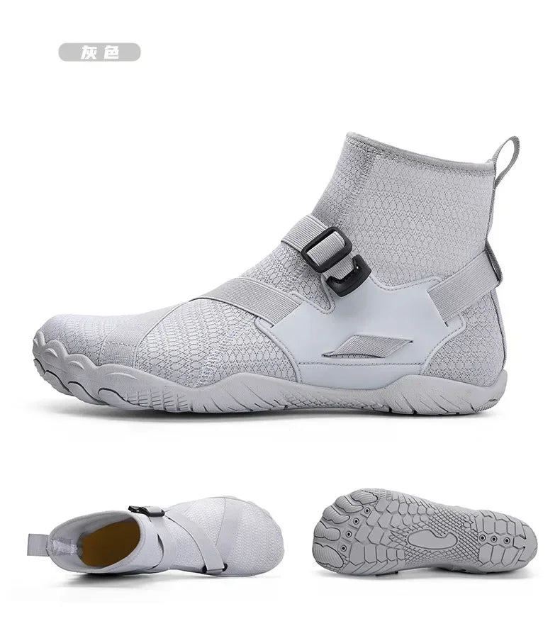Sapatilhas aquáticas unissexo de cano alto para desporto ao ar livre, caminhada, travessias na água, natação, praia, fitness, mergulho e surf, estilo barefoot